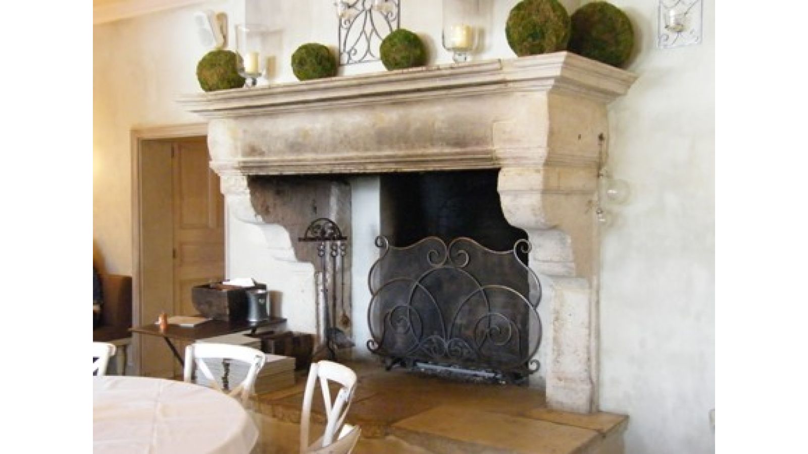 ANTIQUE FRENCH LIMESTONE FIREPLACE MANTELS 